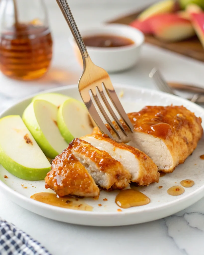 4Apple and Honey Glazed Chicken Tenders Close Up