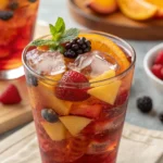 Vibrant loaded tea recipe with fruits and ice