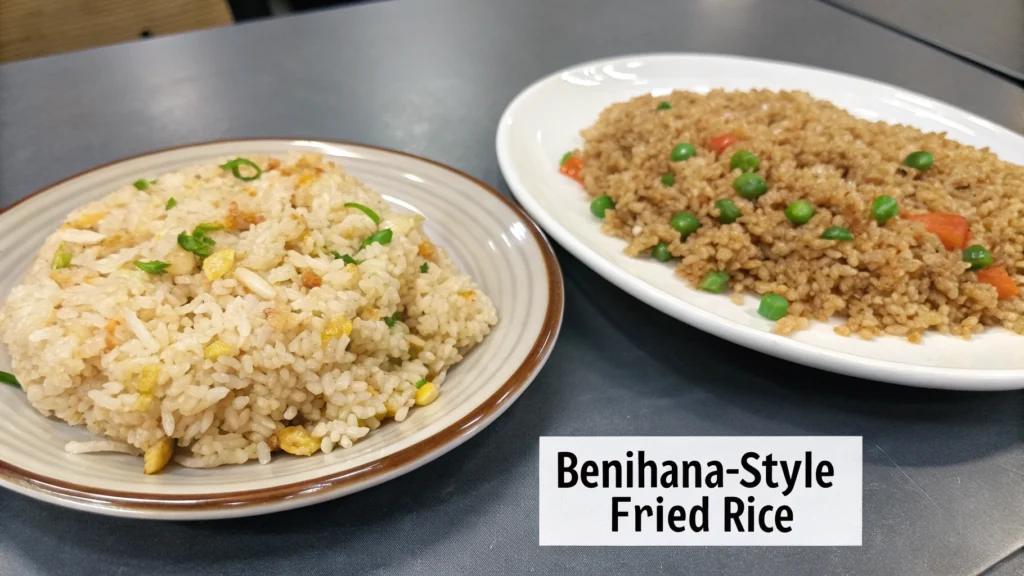 Perfect vs. Overcooked Fried Rice Comparison