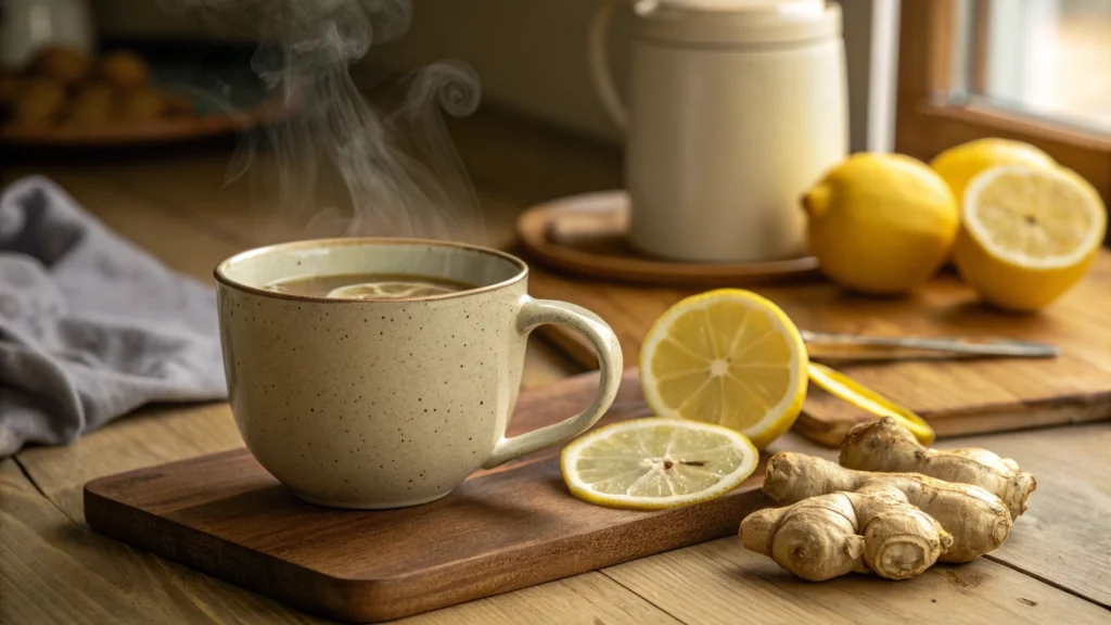 Bariatric tea recipe with lemon and ginger