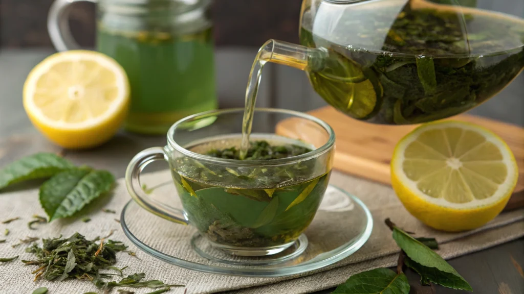 How to brew bariatric tea with green tea and ginger