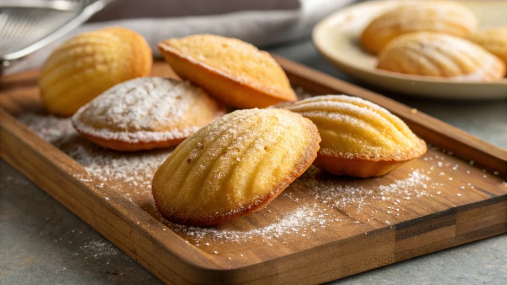 madeline cookies recipe using cream, soft and buttery madeleines