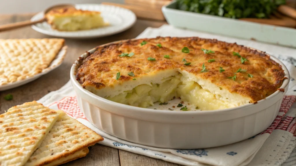 Passover Potato Pie with a Crispy Golden Crust