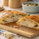 Golden, flaky chicken pastry with creamy filling